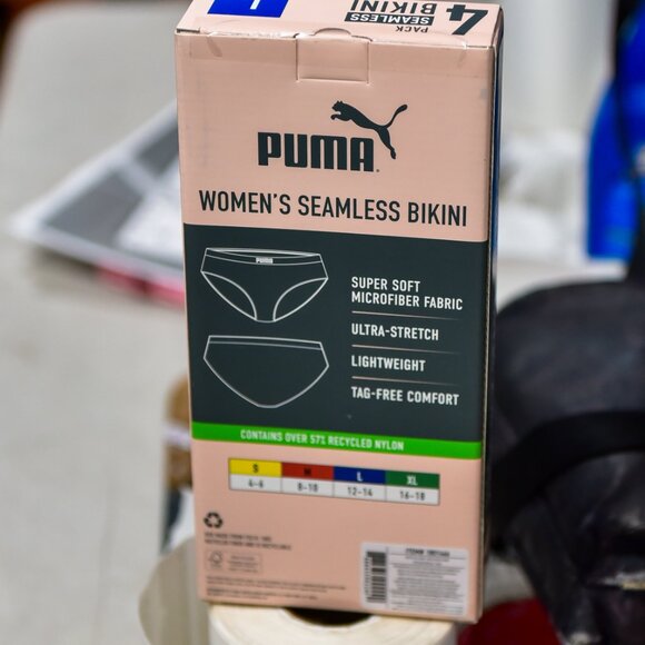 PUMA  4  PACK  SEAMLESS  BIKINI‎ - Picture 2 of 3